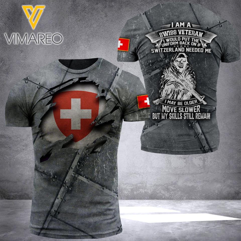 KHMD SWISS  REMAIN T SHIRT 3D PRINTED 1405
