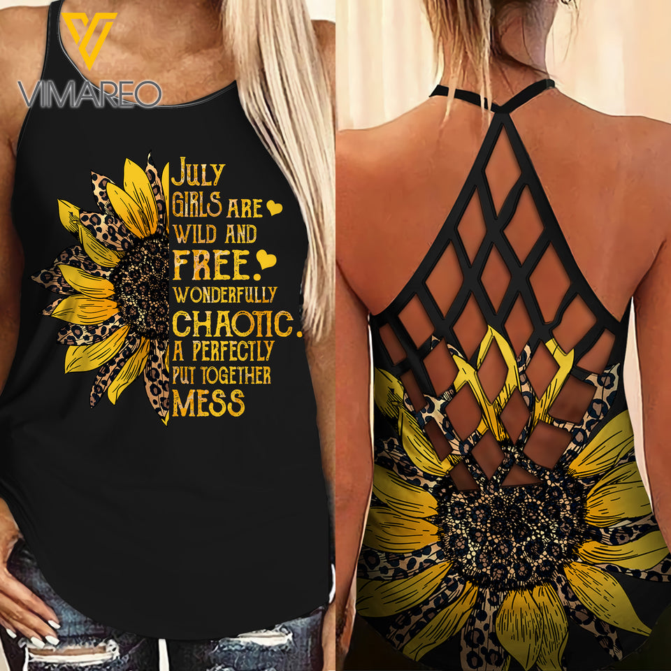 KHMD JULY GIRL Criss-Cross CHAOTIC TOGETHER Tank Top Legging