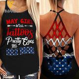 KHMD MAY GIRL Criss-Cross THICK THIGHS Tank Top Legging