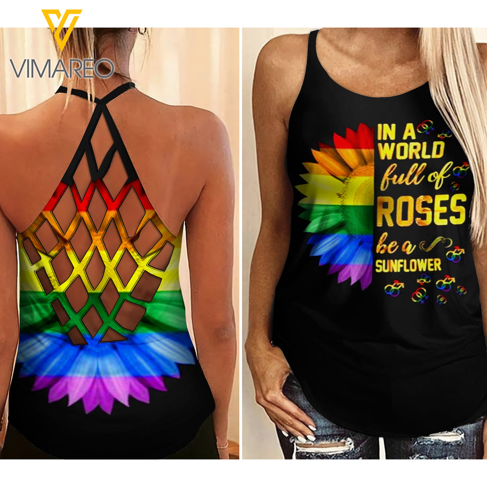 KHMD IN A WORLD Girl Criss-Cross Tank Top 1106