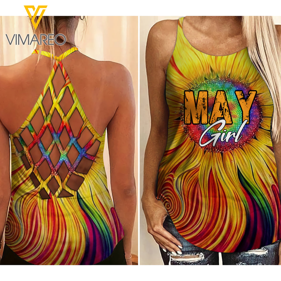 KHMD MAY GIRL Girl Criss-Cross Tank Top