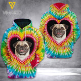 LKH PUG HOODIE 3D PRINTED PDT0502