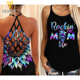 KHMD MOM ROCKIN Criss-Cross Tank Top 0804