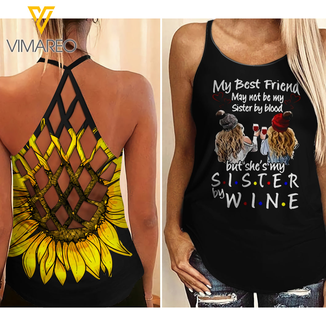 KHMD SISTER WINE Criss-Cross Tank Top 1006