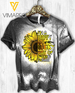 Sunflower Girl Bleached Tshirt Printed SEP-NL20