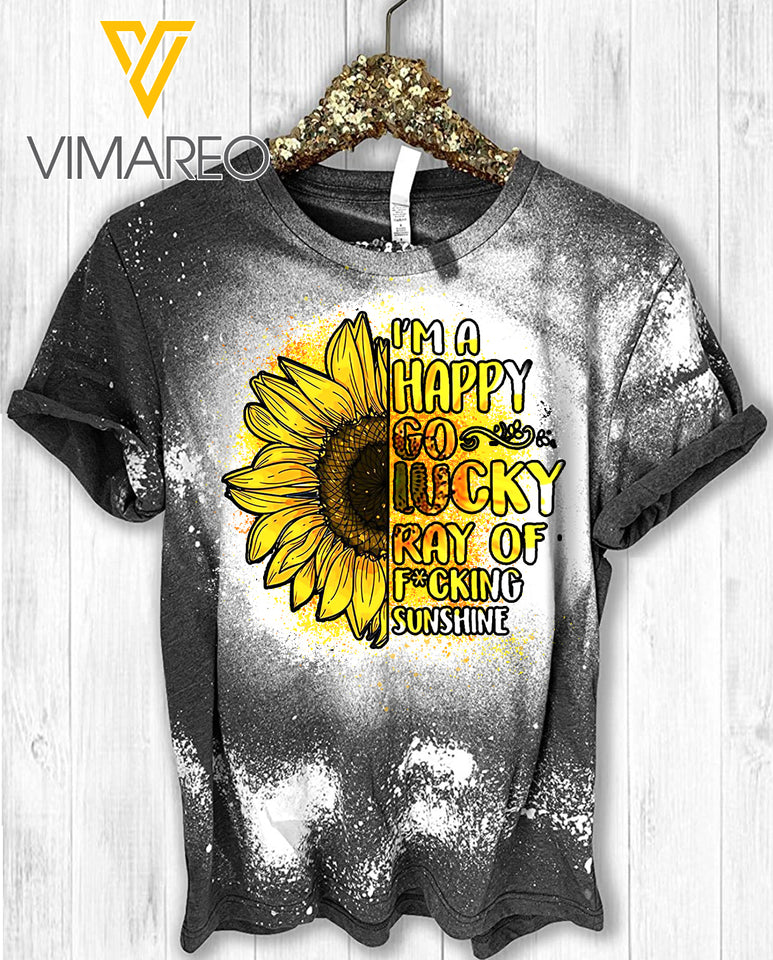 Sunflower Girl Bleached Tshirt Printed SEP-NL20