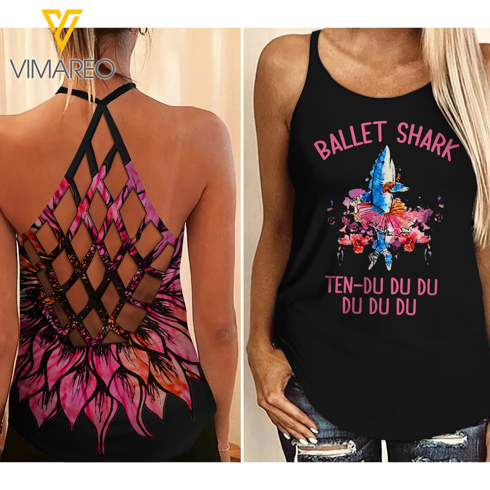 BALLET SHARK CRISS-CROSS TANK TOP/LEGGING