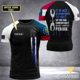 CUSTOMIZED GEORGIA THIN BLUE LINE 3D PRINTED TSHIRT YYQQ