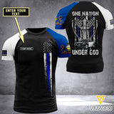Pennsylvania BLUE LINE CUSTOMIZE T SHIRT 3D PRINTED TMT