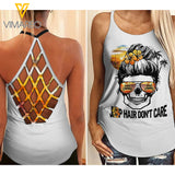 JEEP HAIR DON'T CARE CRISS-CROSS TANK TOP