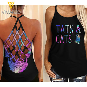 KA TATS AND CATS  Criss-Cross Tank Top