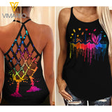 Mother's day  Criss-Cross Open Back Camisole Tank Top 2 style ZD1603