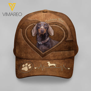 DACHSHUND DOG MOM PEAKED CAP 3D