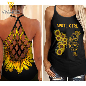 APRIL GIRL CRISS-CROSS OPEN BACK CAMISOLE TANK TOP