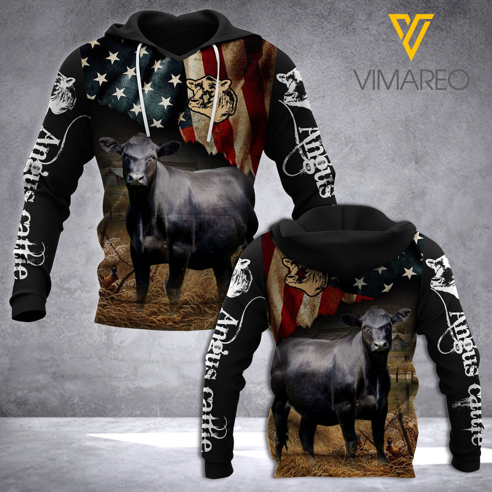 ANGUS CATTLE HOODIE 3D PRINTED LC