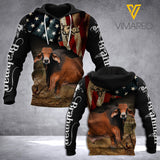 BRAHMAN CATTLE HOODIE 3D PRINTED LC