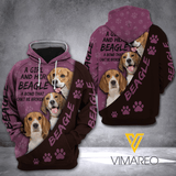 BEAGLE DOG HOODIE 3D PRINTED LC