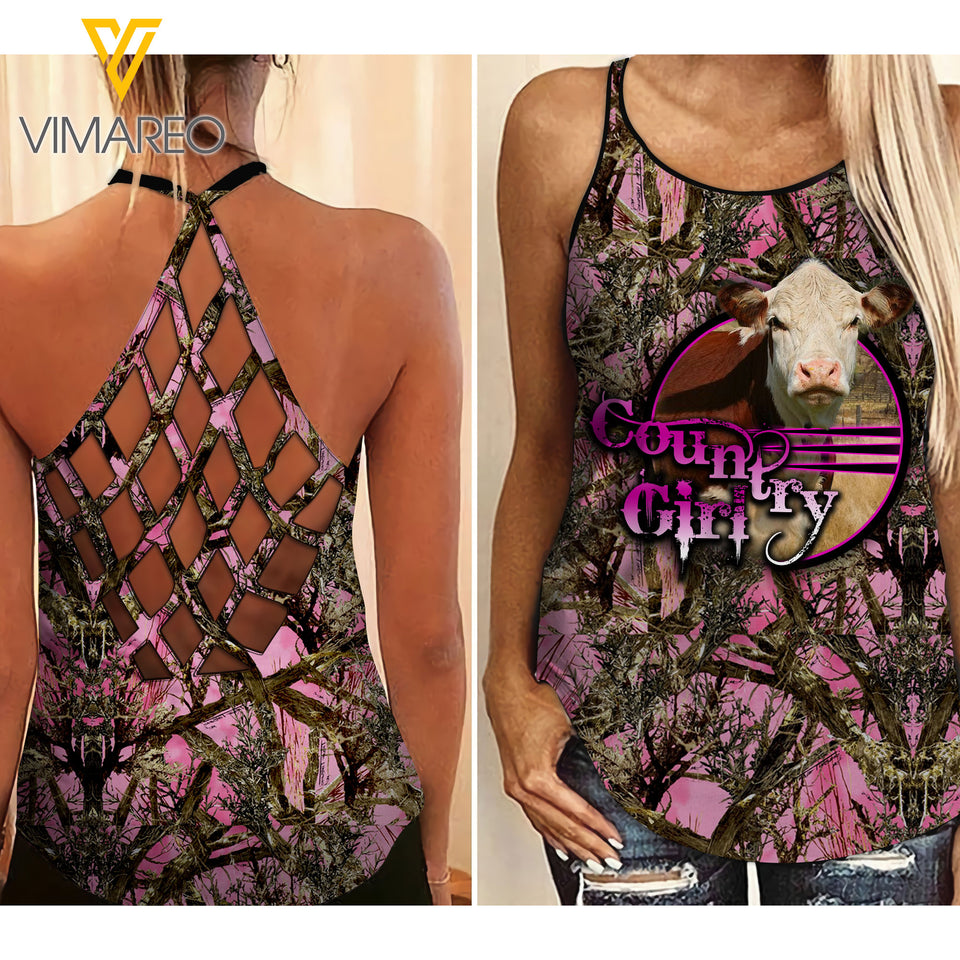 COUNTRY GIRL CRISS-CROSS OPEN BACK CAMISOLE TANK TOP