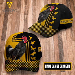 PERSONALIZED ROOSTER PEAKED CAP 3D