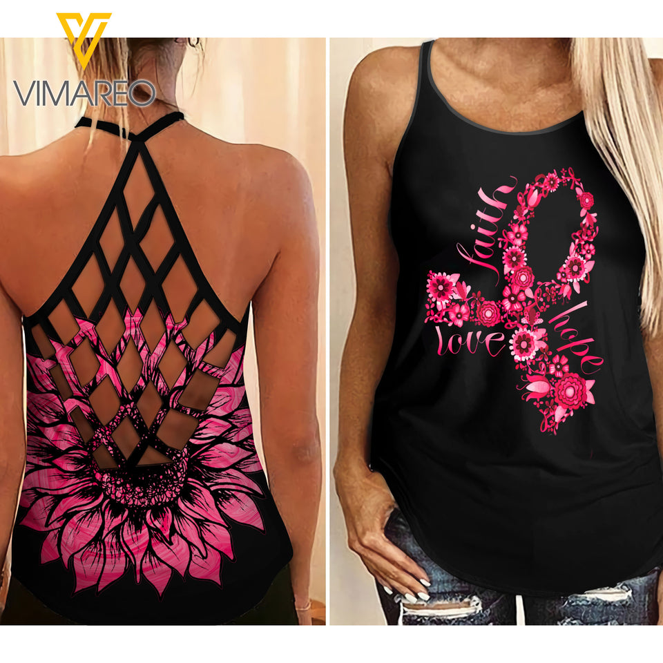 FAITH LOVE HOPE CRISS-CROSS TANK TOP/LEGGING