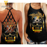 JEEP GIRL CRISS-CROSS OPEN BACK CAMISOLE TANK TOP