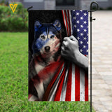 HUSKY DOG FLAG
