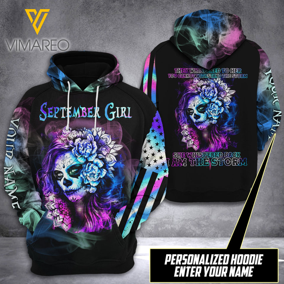 SEPTEMBER GIRL CUSTOMIZE HOODIE 3D PRINTED