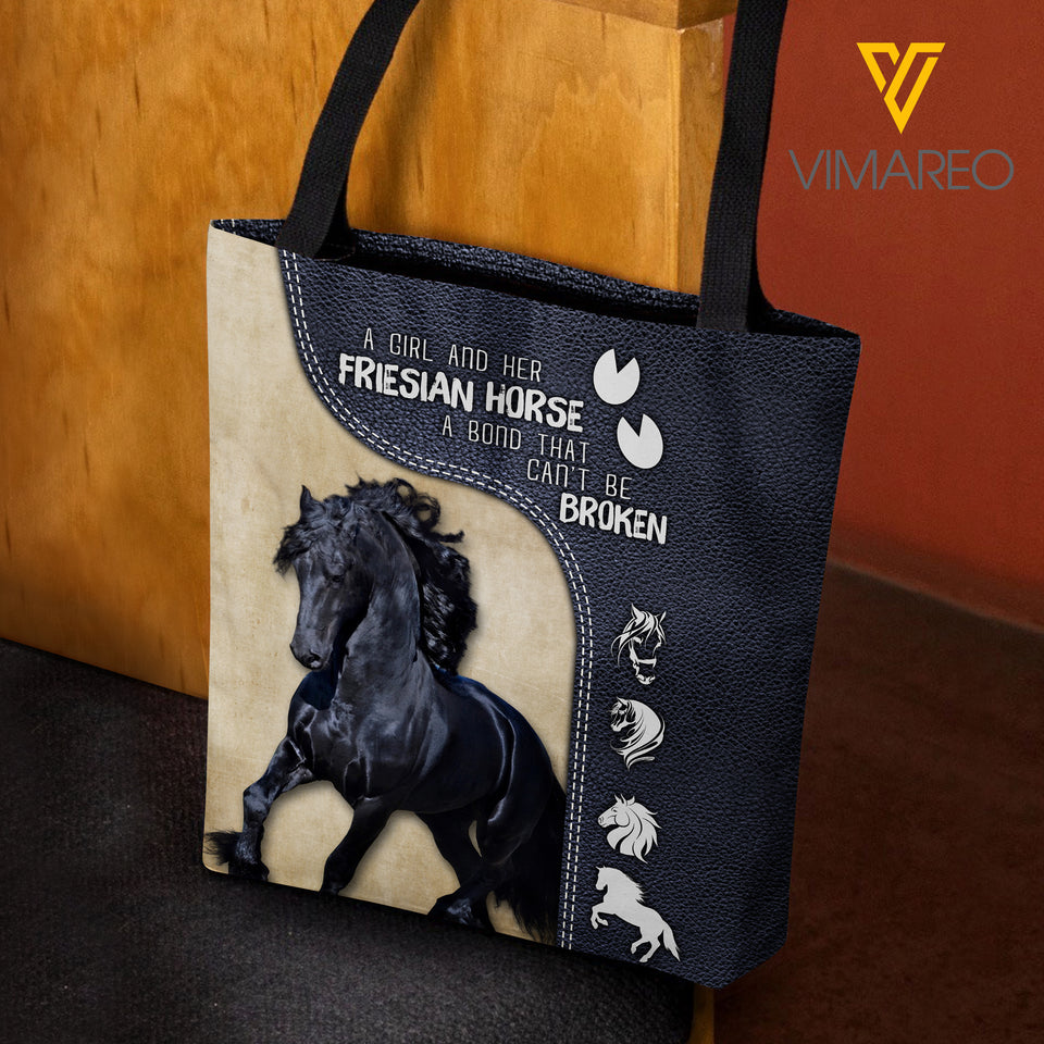 FRIESIAN HORSE TOTE BAG