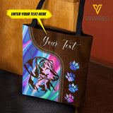 PERSONALIZED DACHSHUND DOG TOTE BAG