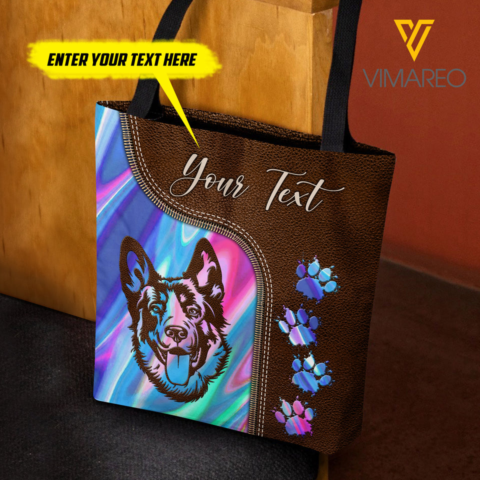 PERSONALIZED GERMAN SHEPHERD DOG TOTE BAG