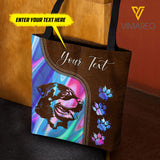 PERSONALIZED ROTTWEILER DOG TOTE BAG