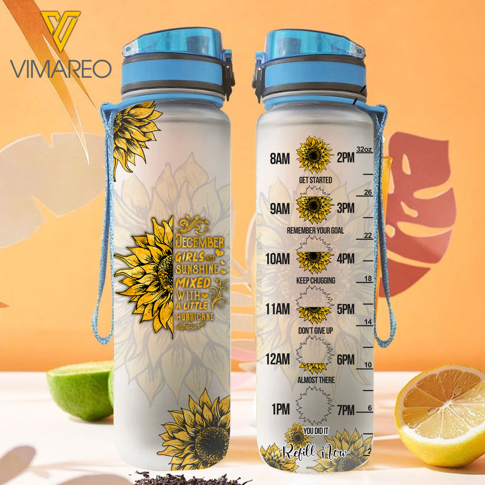 DECEMBER GIRL WATER TRACKER BOTTLE