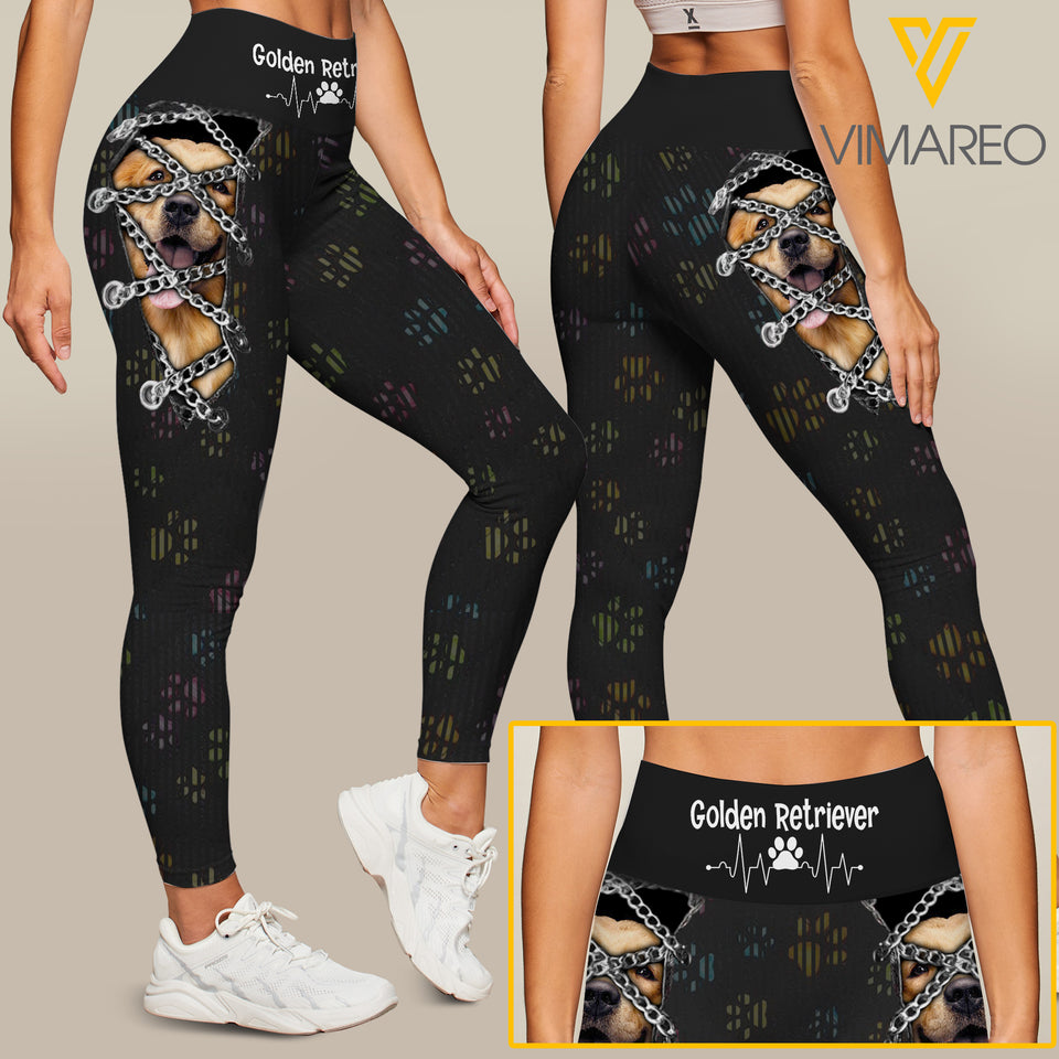 GOLDEN DOG LEGGING 3D PRINTED