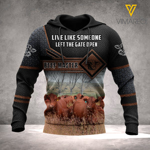 BEEF MASTER CATTLE HOODIE 3D PRINTED LC