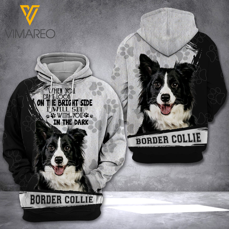 BORDER COLLIE DOG HOODIE 3D PRINTED