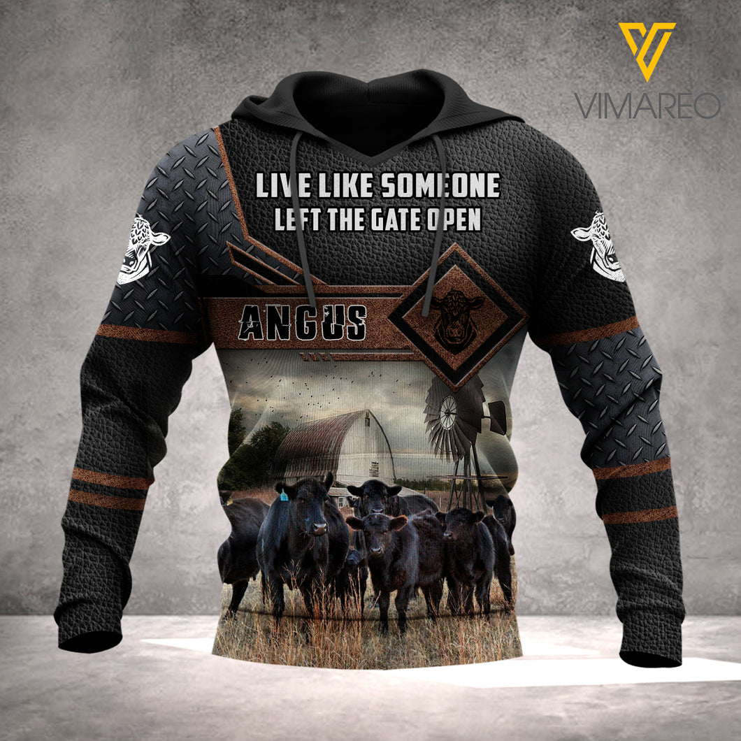 ANGUS CATTLE HOODIE 3D PRINTED LC