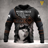 HUSKY DOG HOODIE 3D PRINTED LC