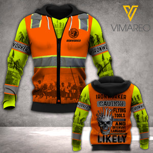 PERSONALIZED IRONWORKER HOODIE 3D PRINTED LC