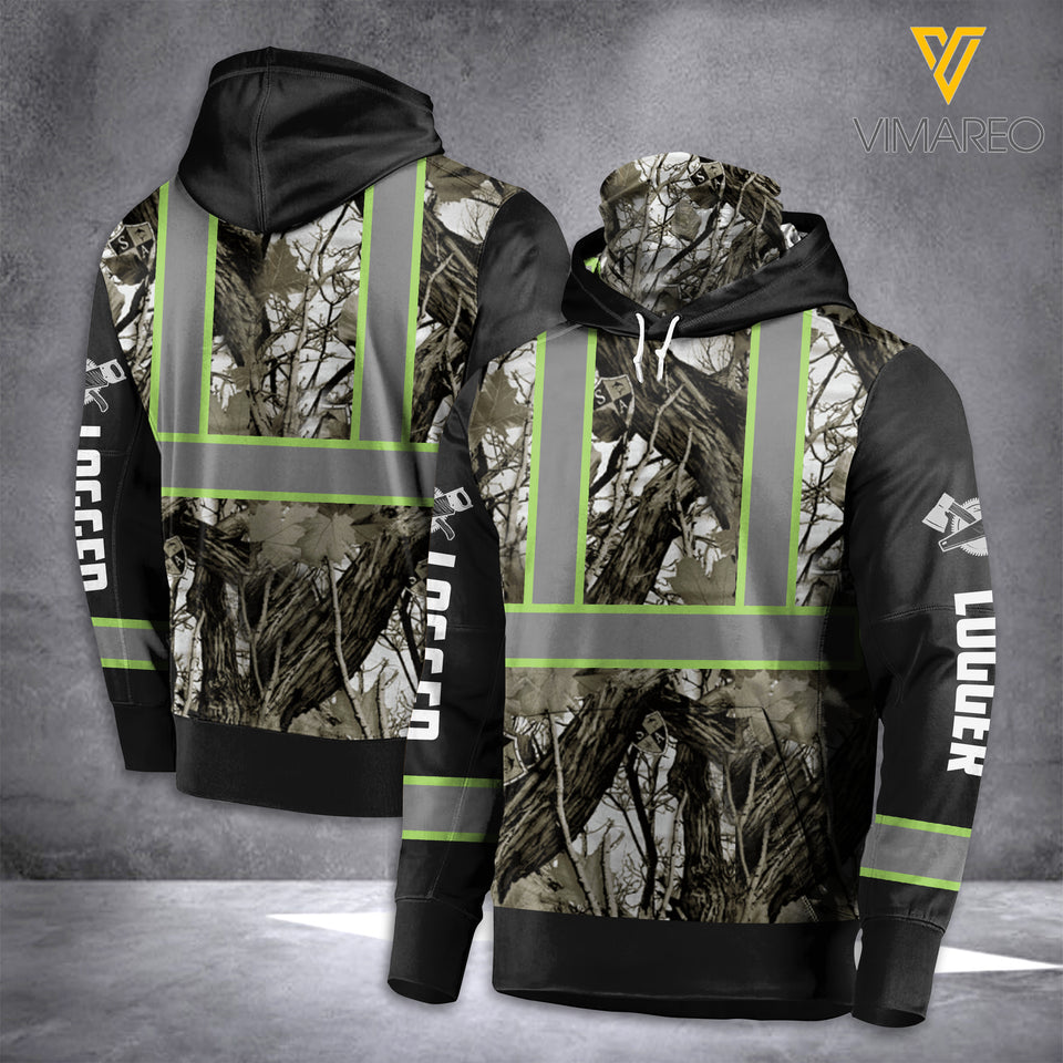 PERSONALIZED LOGGER MASK HOODIE 3D PRINTED LC