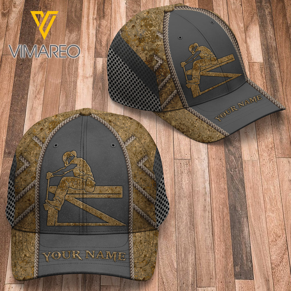 PERSONALIZED IRONWORKER PEAKED CAP 3D