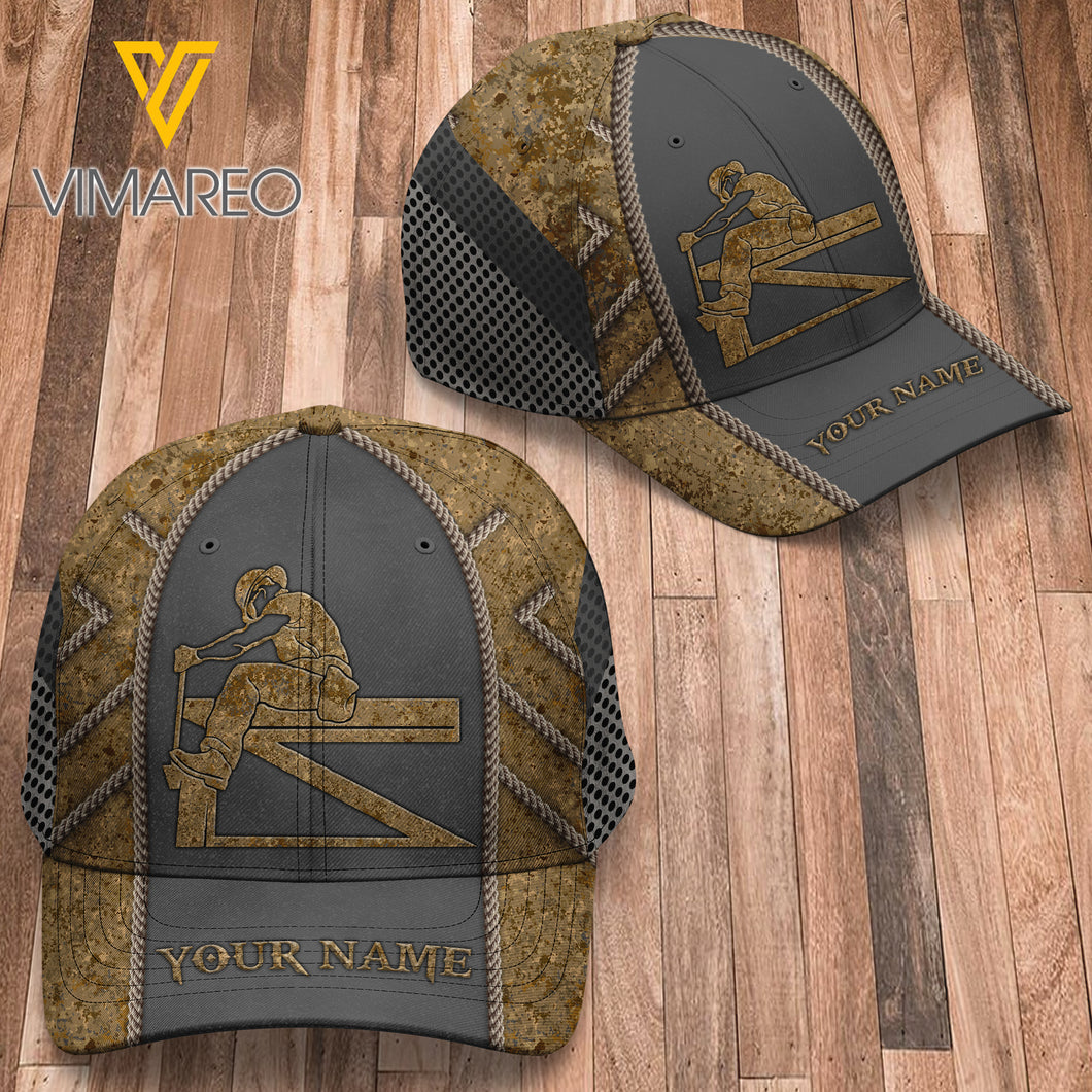 PERSONALIZED IRONWORKER PEAKED CAP 3D