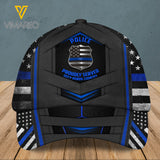 PERSONALIZED POLICE PEAKED CAP 3D LC