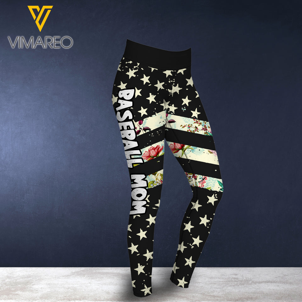 BASEBALL MOM CRISS-CROSS TANK TOP/LEGGING