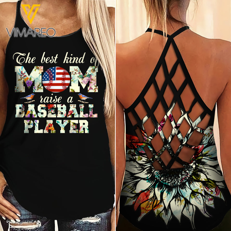 BASEBALL MOM CRISS-CROSS TANK TOP/LEGGING
