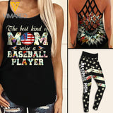 BASEBALL MOM CRISS-CROSS TANK TOP/LEGGING