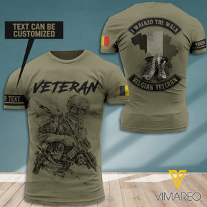 PERSONALIZED BELGIUM VETERAN T-SHIRT