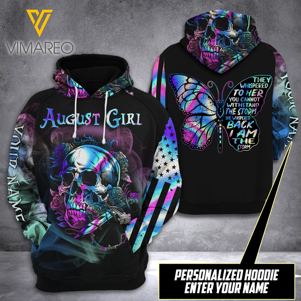AUGUST GIRL SKULL CUSTOMIZE HOODIE 3D PRINTED LC