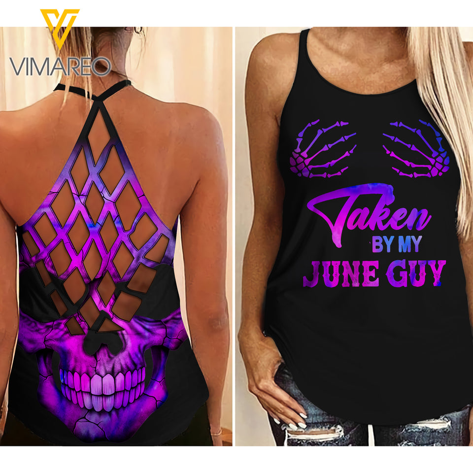 TAKEN BY MY JUNE GUY CRISS-CROSS OPEN BACK CAMISOLE TANK TOP