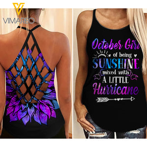 OCTOBER GIRL CRISS-CROSS OPEN BACK CAMISOLE TANK TOP