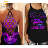 TAKEN BY MY APRIL GUY CRISS-CROSS OPEN BACK CAMISOLE TANK TOP